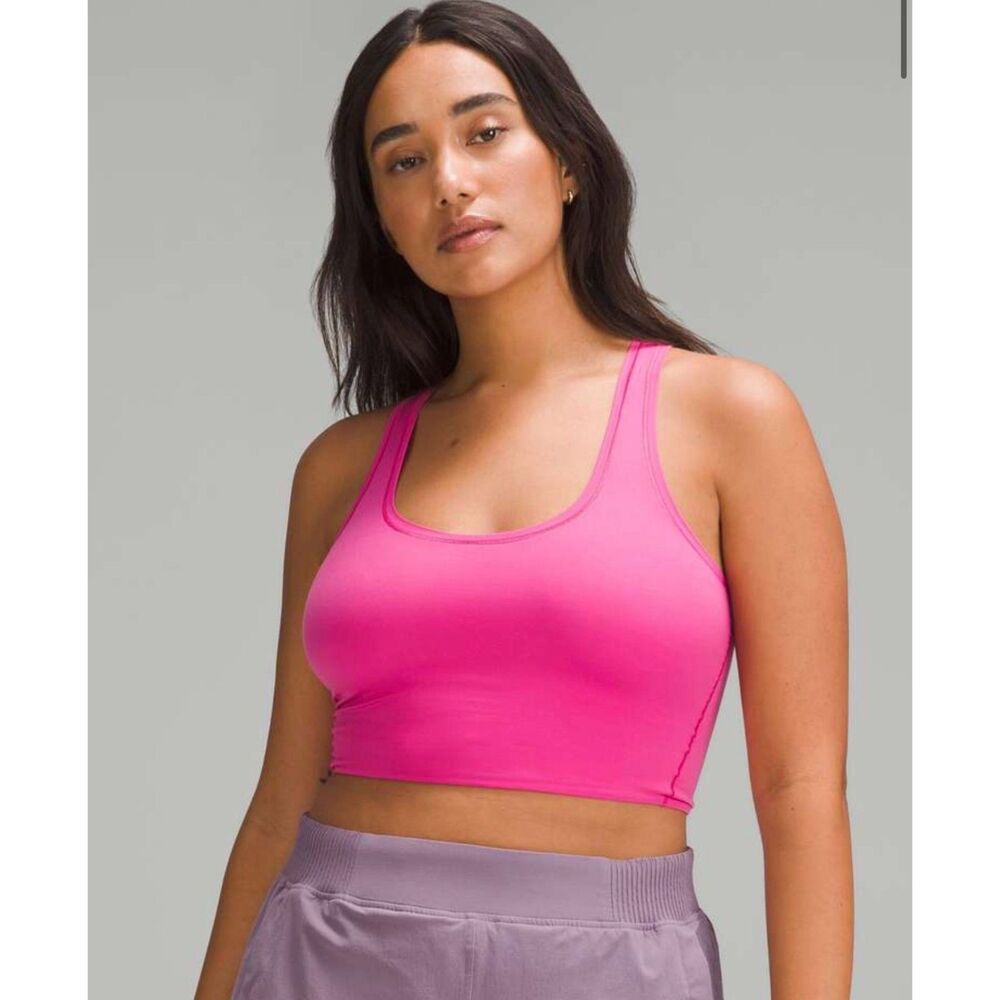 Lululemon Wundermost Ultra-Soft Nulu Scoop-Neck Cropped Tank Sonic Pink